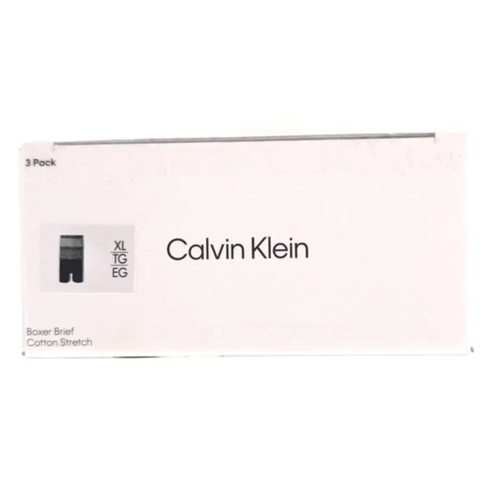 CALVIN KLEIN 3 Pack BOXER BRIEF Cotton‎ Stretch Soft Size XL
